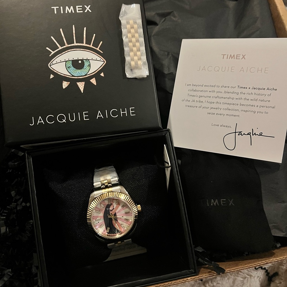Timex x Jacquie Aiche Legacy Musings Watch PINK Mother of Pearl - Picture 6 of 12